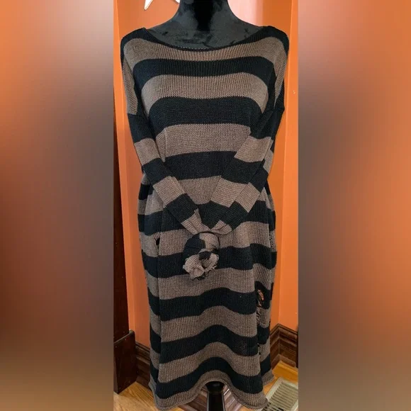 brown knit sweater dress Mocha Knit Sweater Mini Dress – Long Sleeve Bodycon Fit | Mabel main image 0